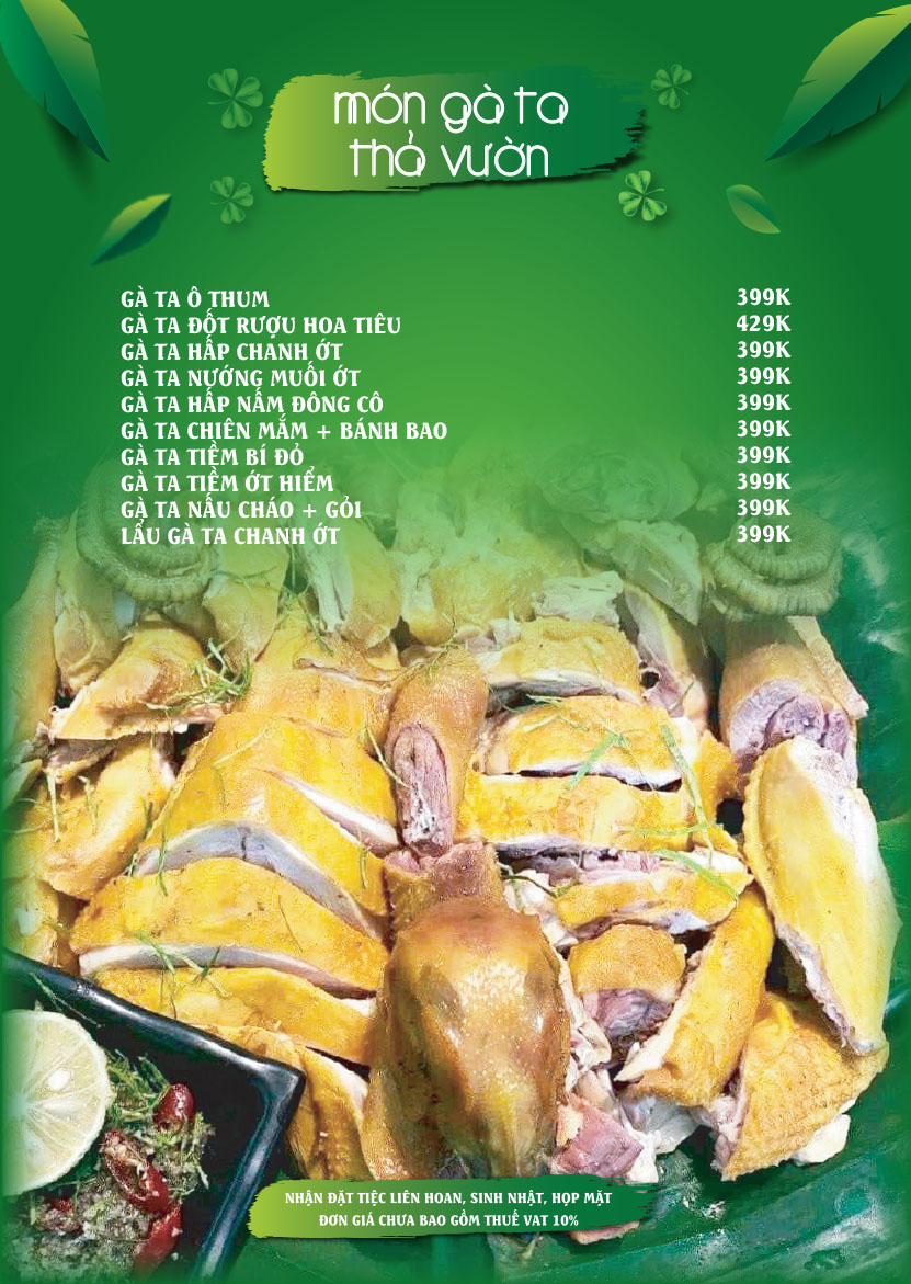 MÓN GÀ TRE TA VƯỜN